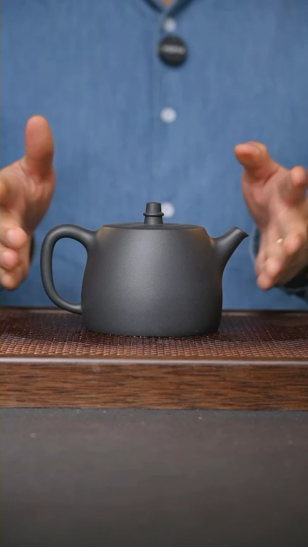 【闪购商品】紫砂茶壶汉铎   紫泥捂灰   300cc