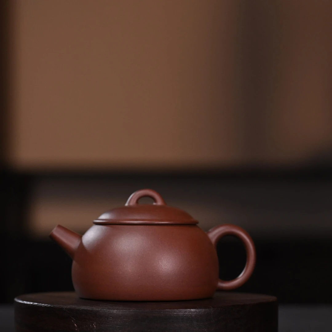 凡匠臻心 全手工<半瓢>140cc 黄龙山紫泥 沈希颖制紫砂壶