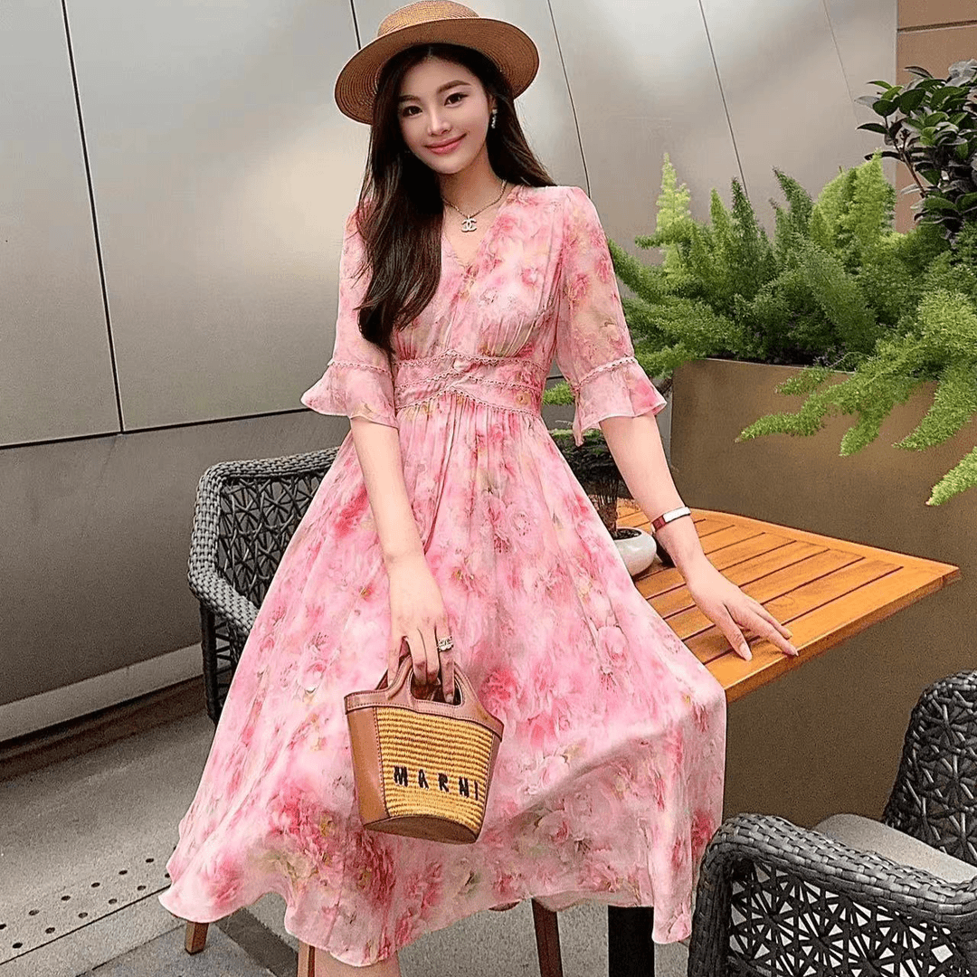 【严姐推荐】24121重工串珠镶钻修身气质连衣裙