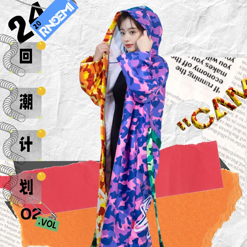 「迷彩Mix 腰带✖️3 特别款」RNOEMI24春夏新款 120cm长款均码斗篷