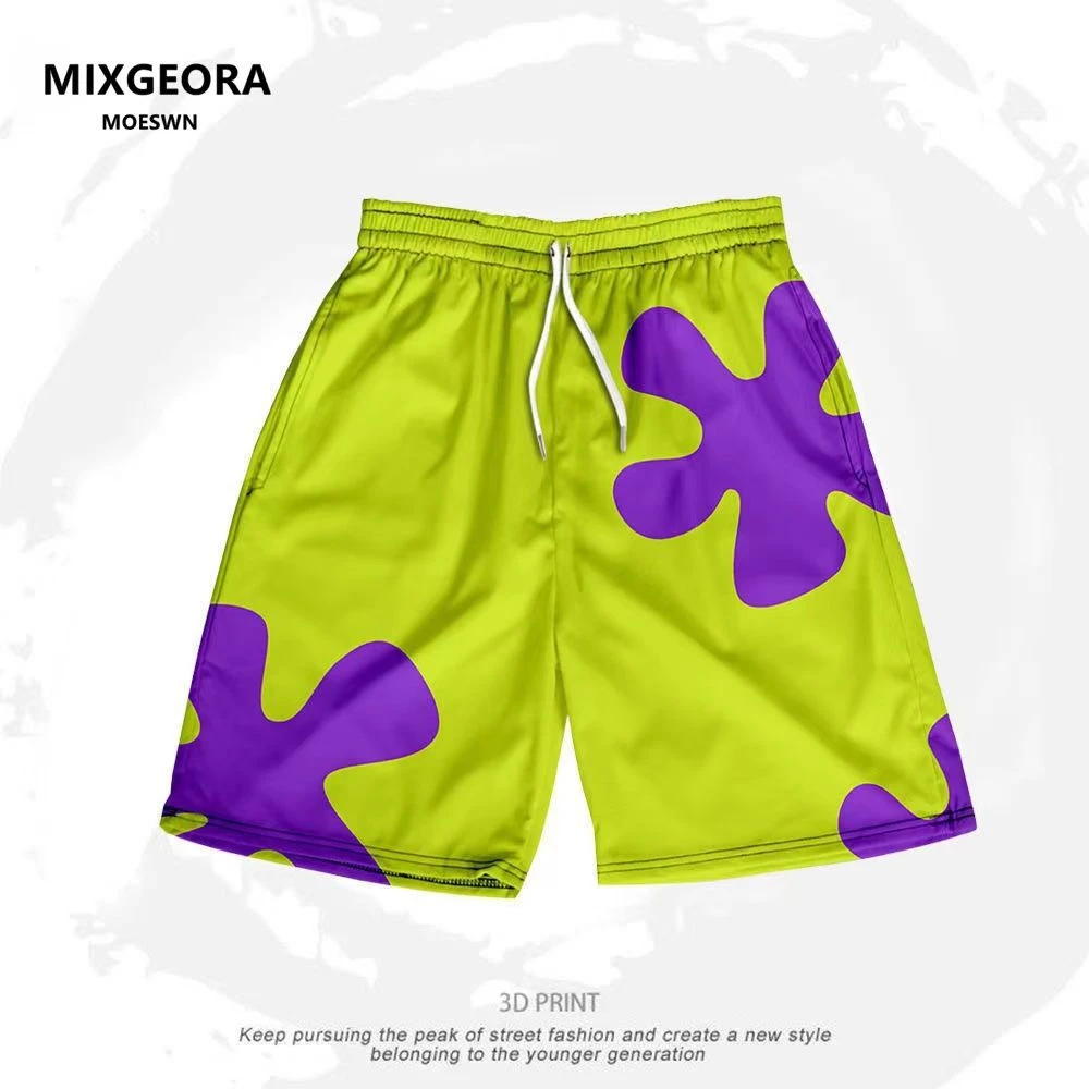 派大星男士短裤夏季沙滩裤男宽松休闲速干冰丝五分裤中短裤男潮流