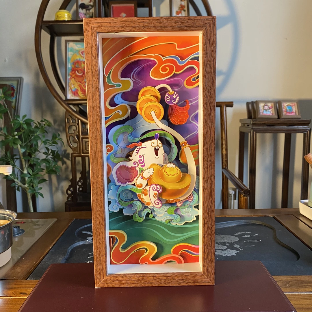 宝藏文创玺语十二生肖纸艺创意工艺品礼品手工传统收藏装饰桌摆