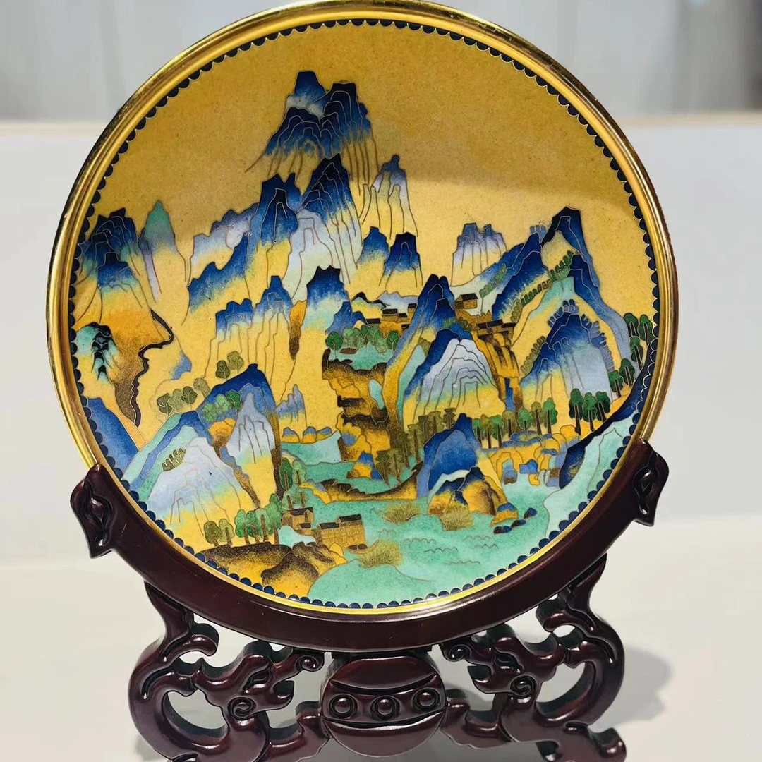 景泰蓝千里江山赏盘