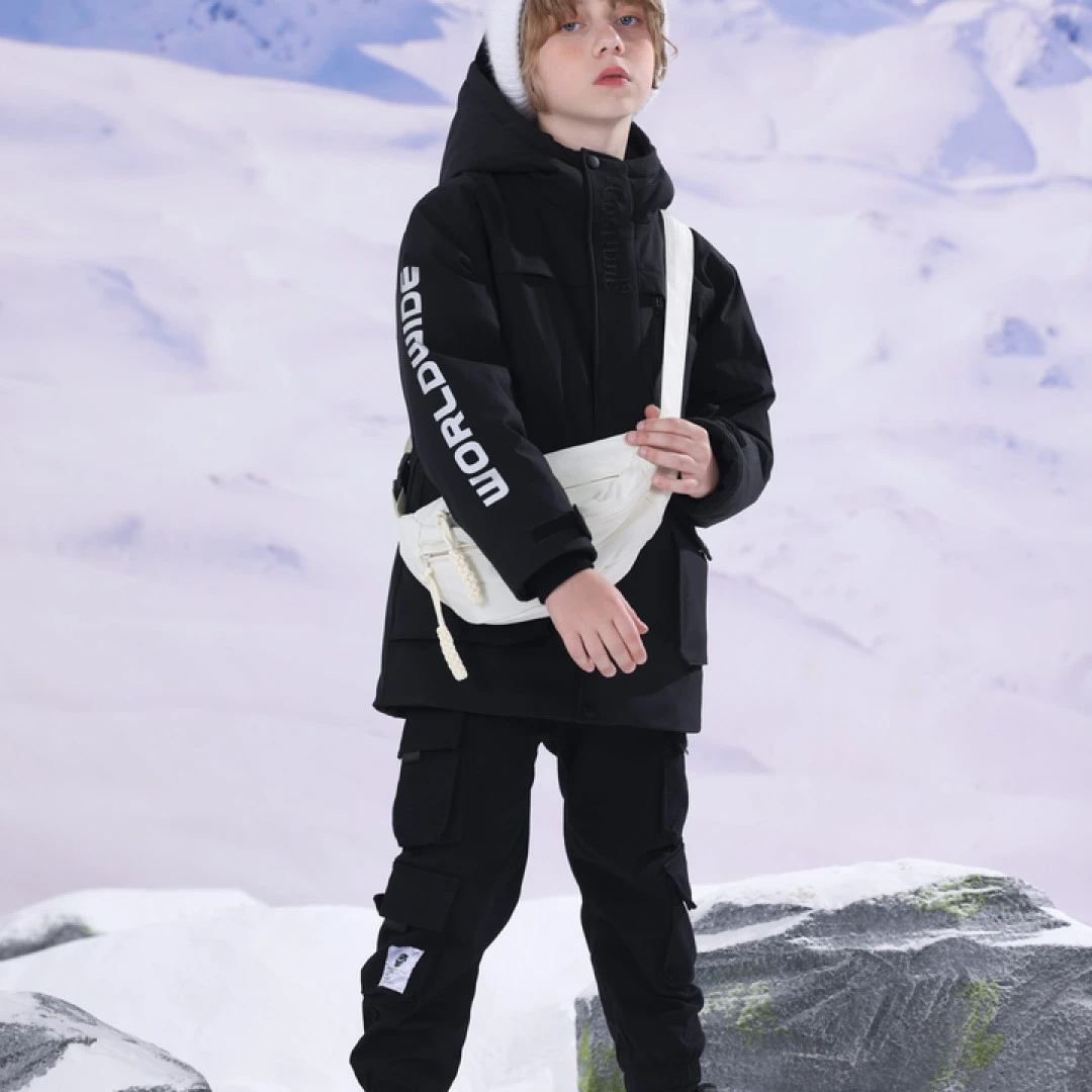 【P5】冬季时尚连帽羽绒服加厚防风防水运动萌娃羽绒服