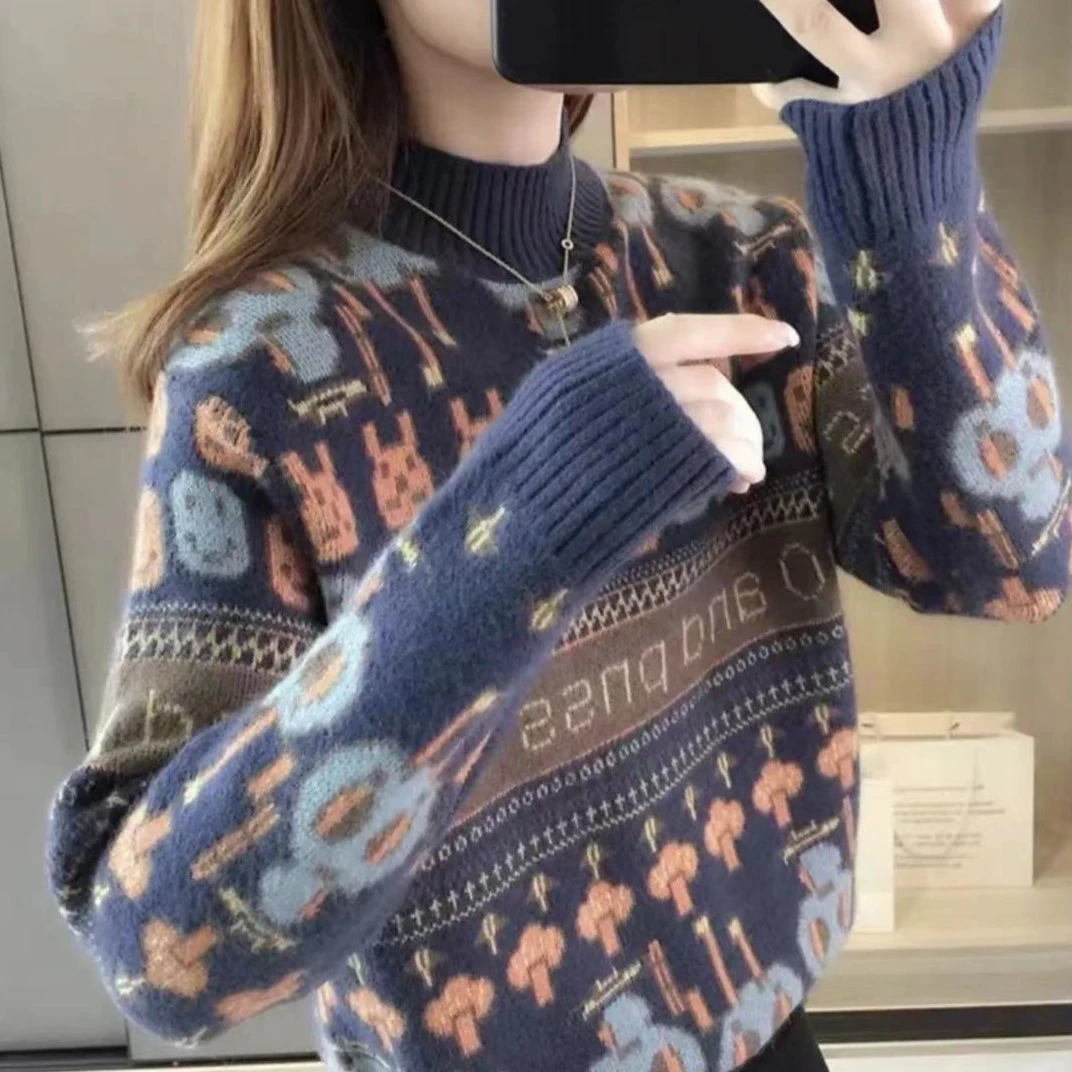 【小蚂蚁】2024新款时尚套头针织衫A996