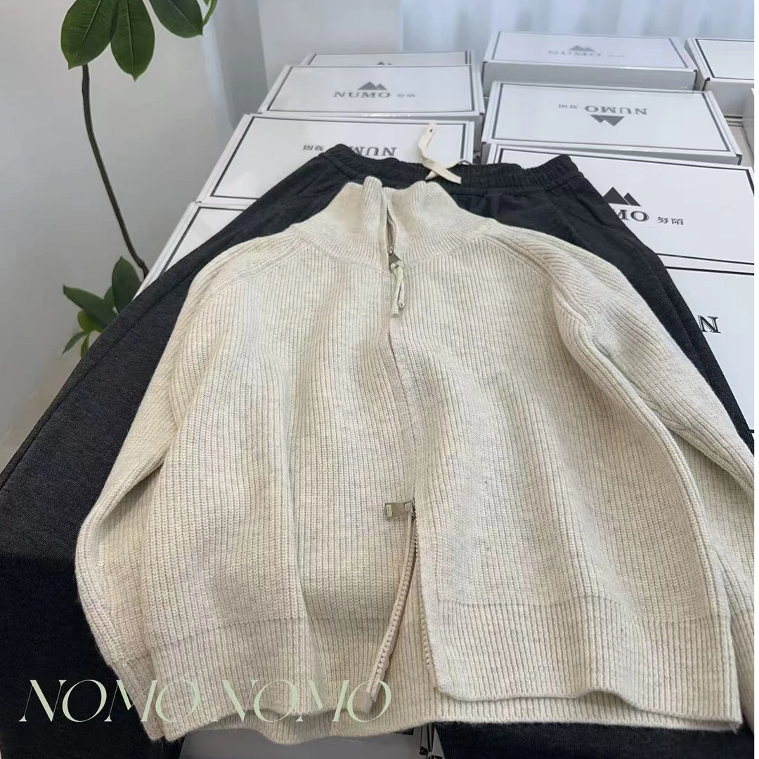 【韩系~双拉链】2024新款百搭时尚套头针织衫A080