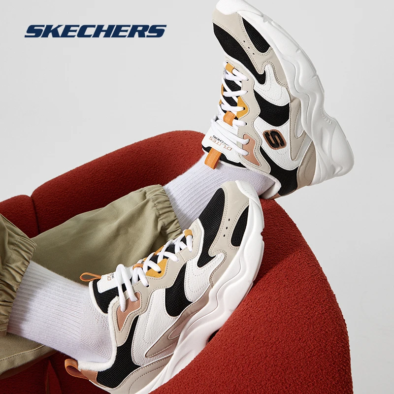 Skechers斯凯奇男鞋复古加绒老爹鞋时尚跑步鞋厚底运动鞋894158