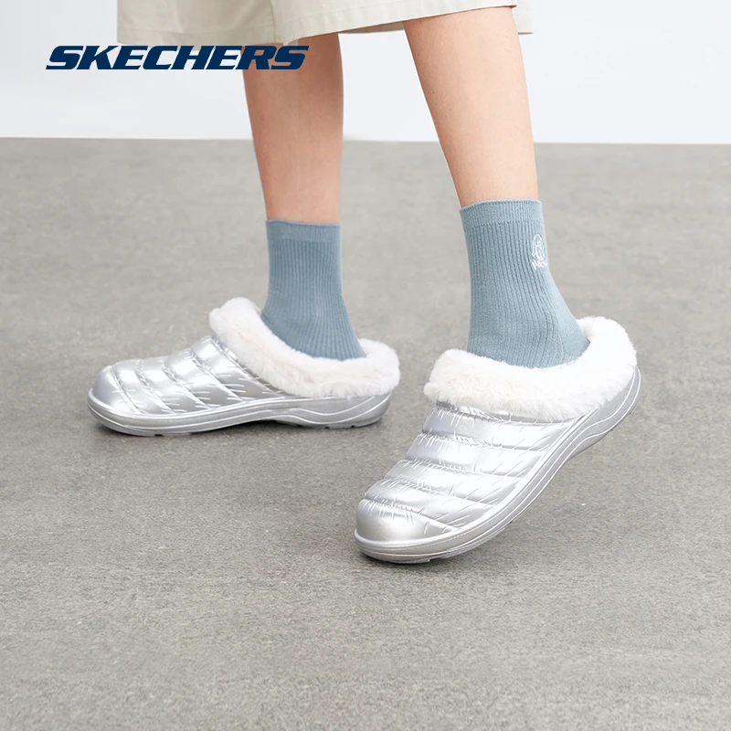 Skechers斯凯奇女鞋轻质休闲塑模鞋女时尚百搭加绒运动拖鞋111356