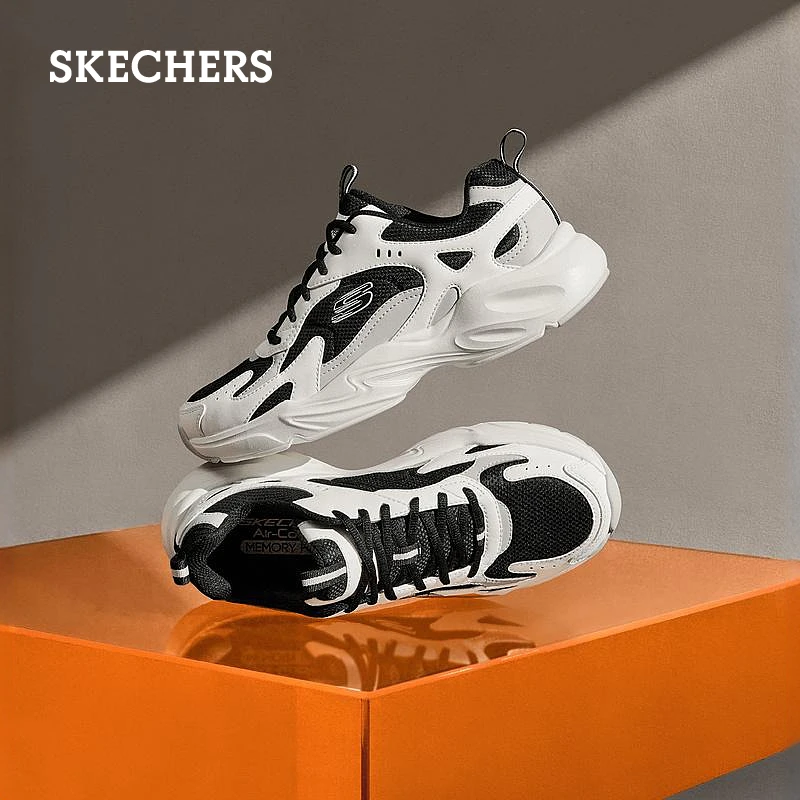 Skechers斯凯奇夏季新款复古拼接老爹鞋透气休闲运动鞋厚底894270