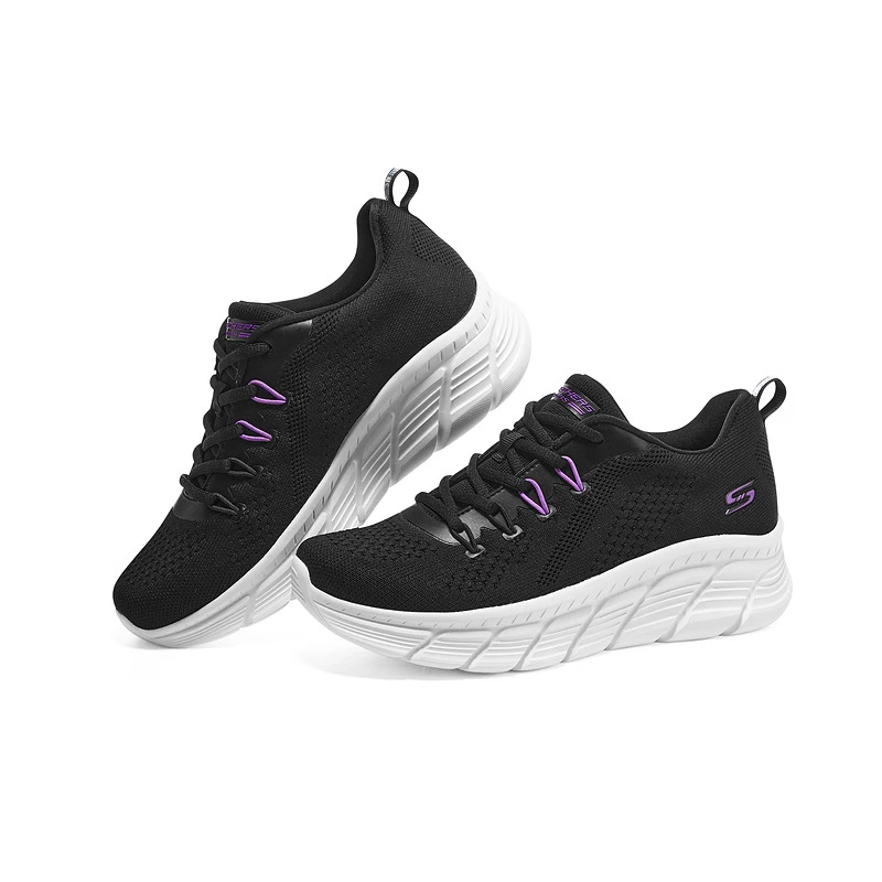 Skechers2022秋季新品轻质网布透气厚底休闲百搭运动鞋女117382