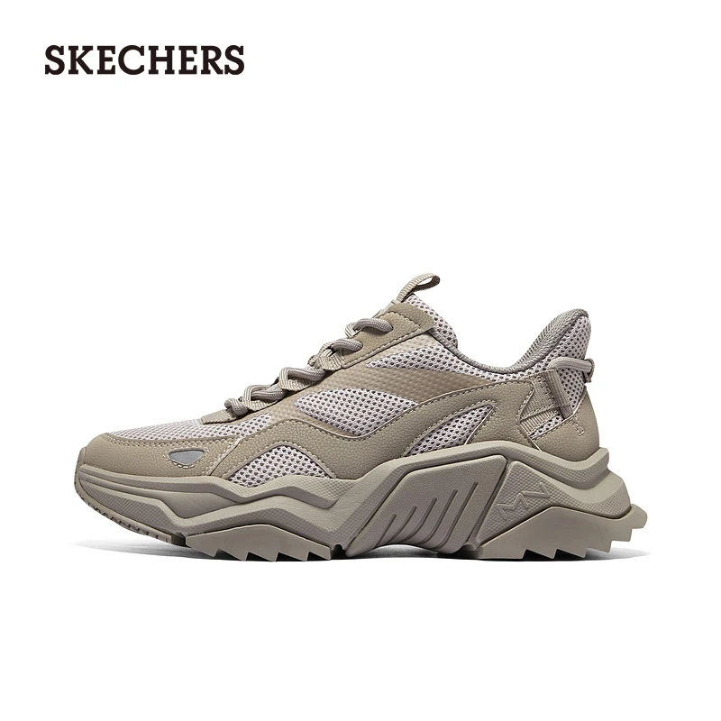 Skechers斯凯奇秋季女增高老爹鞋透气运动鞋百搭休闲鞋133300