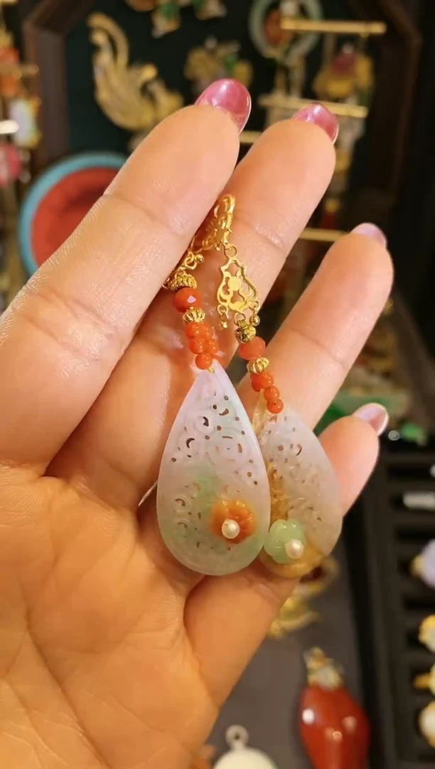 【闪购商品】翡翠耳饰未镶嵌支持24小时鉴赏