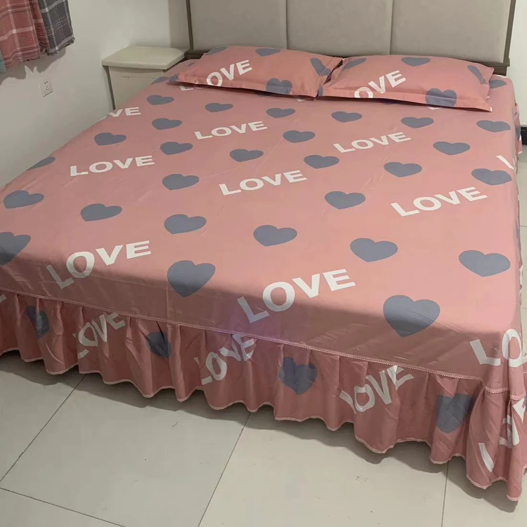 2024新款优肤棉加厚床裙三件套不起球不掉色