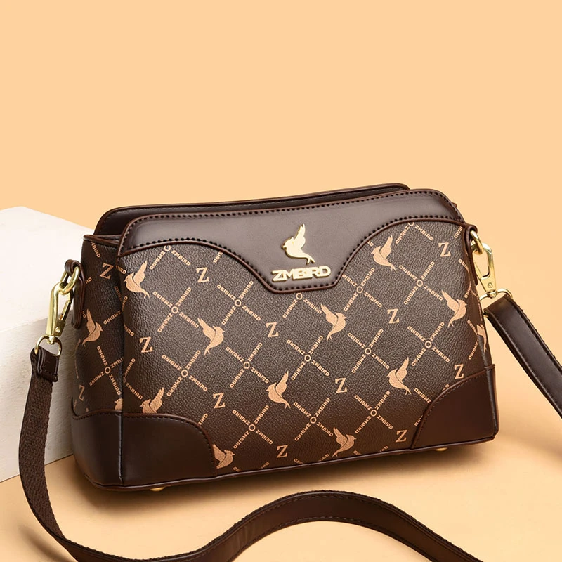 品牌正品女包2023新款真皮单肩包女中年妈妈包百搭女士包包斜挎包