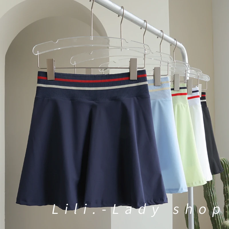 半身裙女高级感气质2025新款a字跑步运动网球短裙裤夏高腰百褶裙