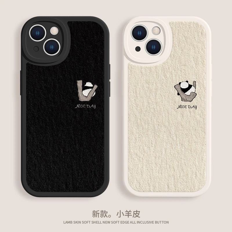 适用于苹果/华为/小米/oppo/vivo熊猫网红简约个性新款可爱手机壳
