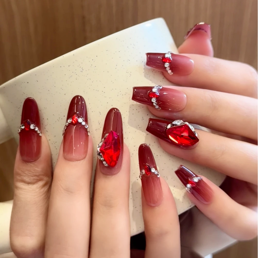 丹蜜琳 豆蔻  高奢定制系列手工穿戴软甲美甲