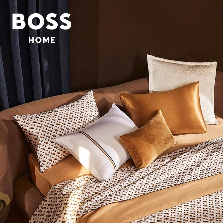 【花戒指】精选HugoBoss轻奢纯棉贡缎四件套-MONOGRAM