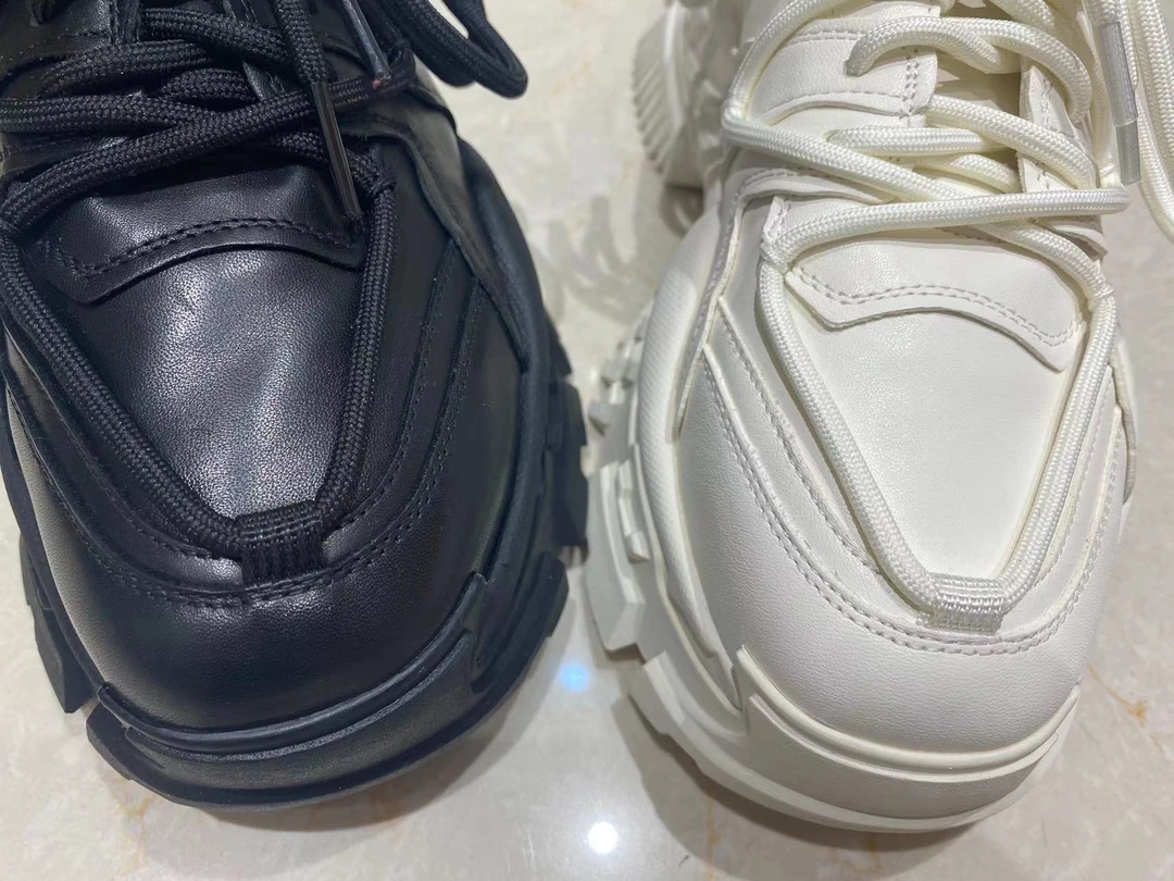 [兮希] 时尚摩登潮流女鞋牛皮绑带厚底老爹鞋 236288