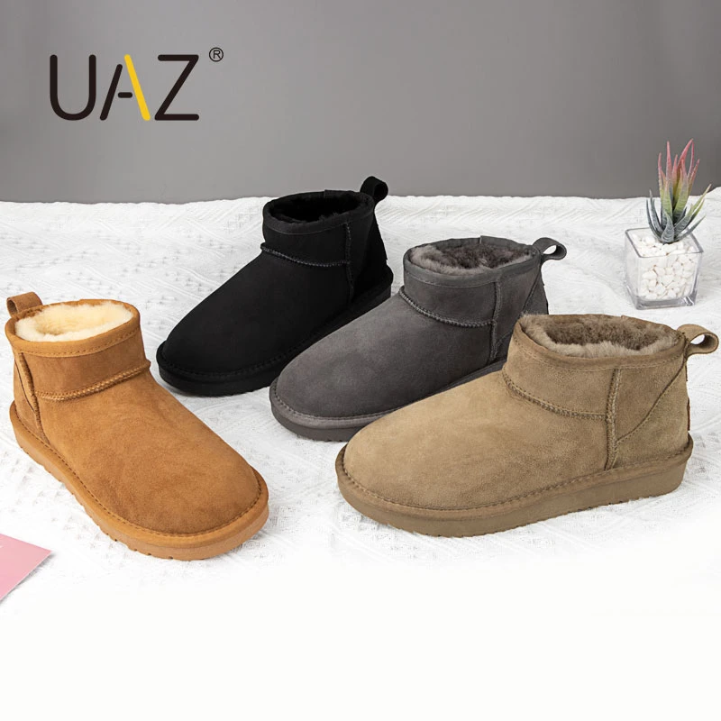 【羊皮毛一体】2023冬季潮流真皮短靴冬雨同款雪地靴女加厚靴子棉鞋