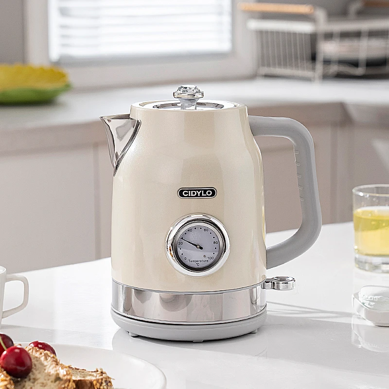 【侠姐专属】英国思迪乐CIDYLO复古电热水壶家用不锈钢烧水壶大容量