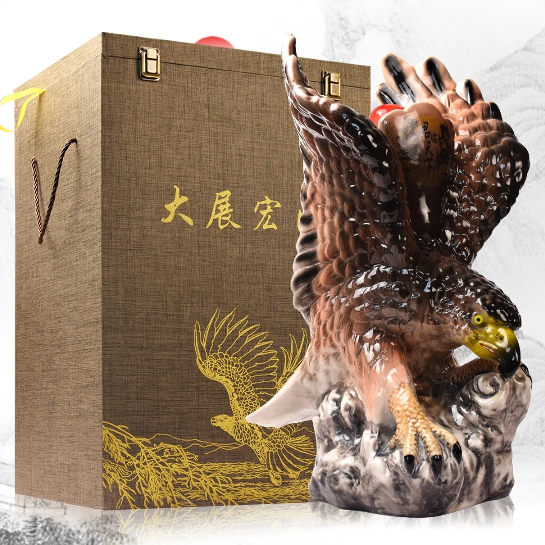 兴盛长君临天下老鹰清香型白酒53度5L