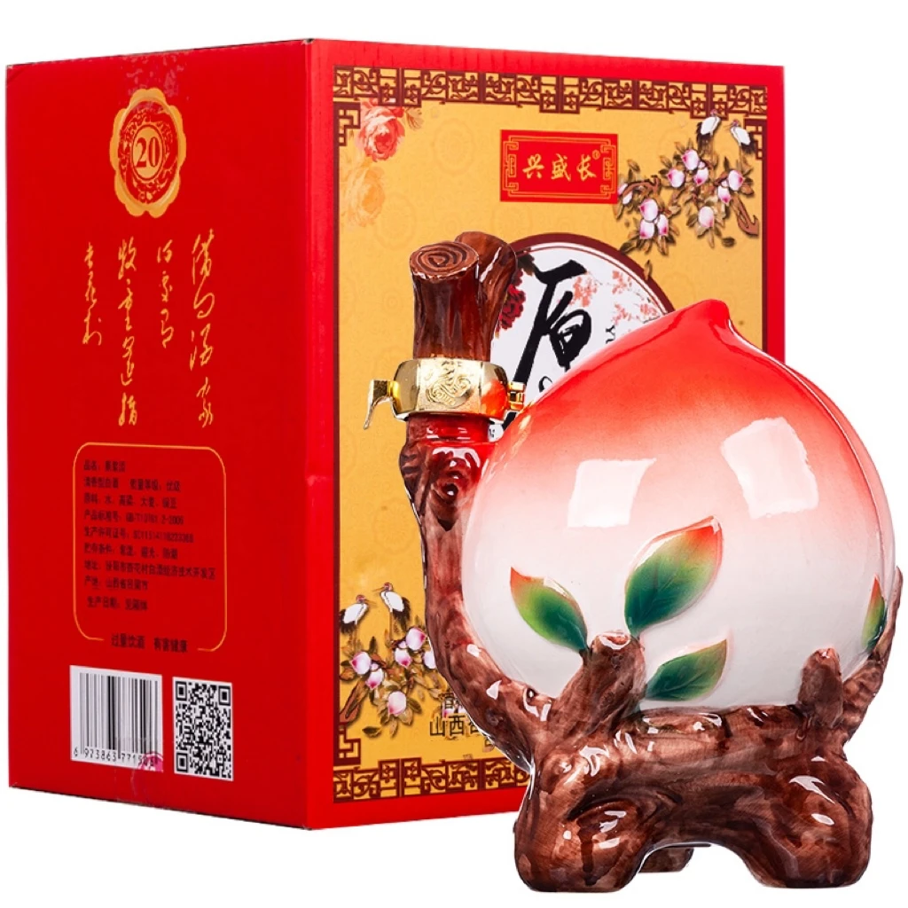 兴盛长寿桃酒清香型白酒53度1L