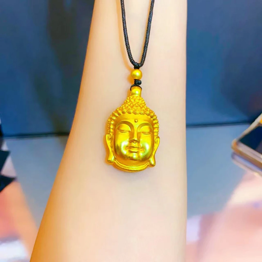 【高定】大号佛头吊坠，黑绳可调节长短