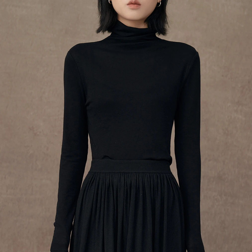 【no退no换 谨慎下单】无缝一体高领修身内搭打底衫T恤 A69131