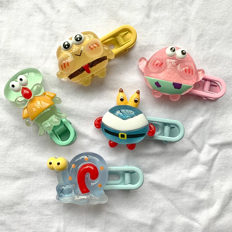 详情自选】可爱卡通侧边夹大号发夹少女彩色