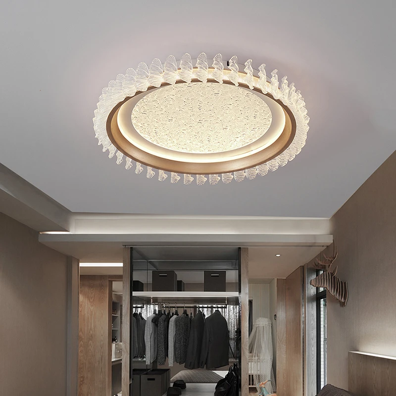 圆形吸顶灯简约大气卧室灯轻奢吸顶灯创意卧室吸顶灯家用房间灯