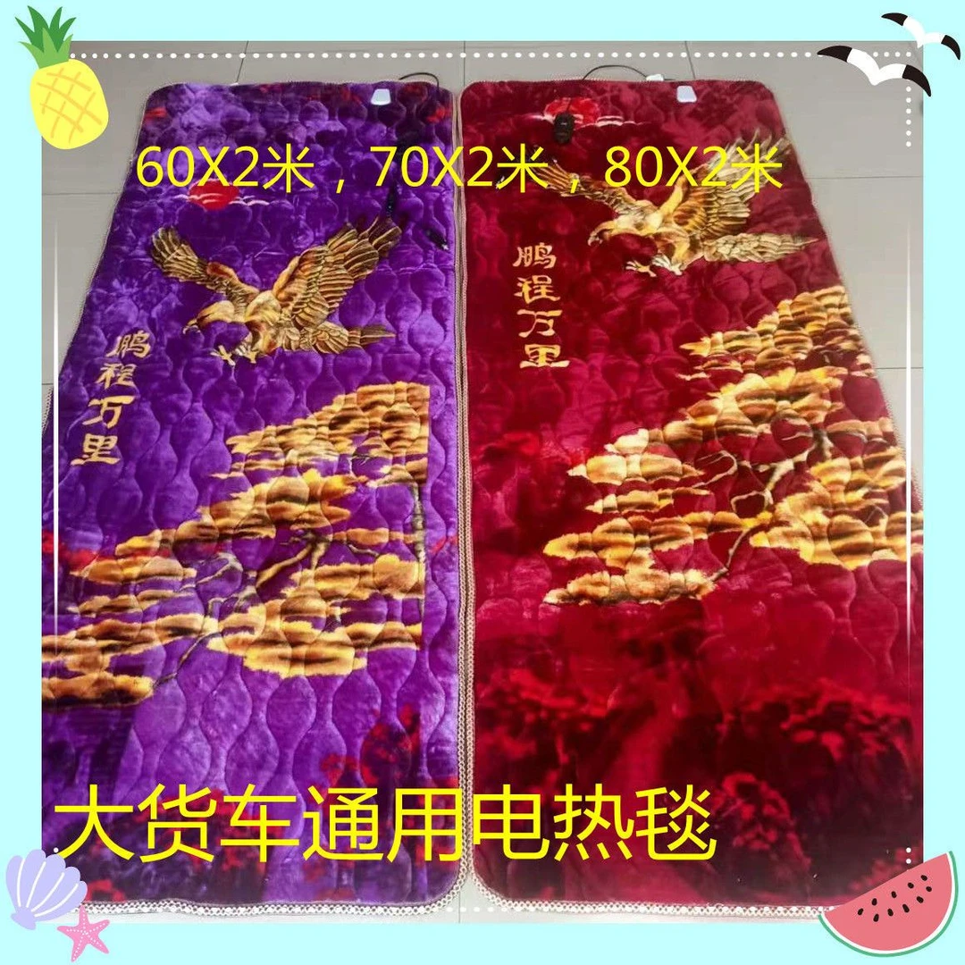 大货车电热毯解放 欧曼德龙 豪沃 天龙 杰狮大货车通用毛绒电热毯