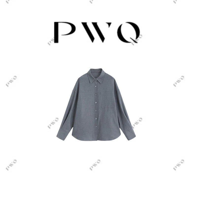 衬衫长袖阔版假口袋设计感超显瘦BX-101405