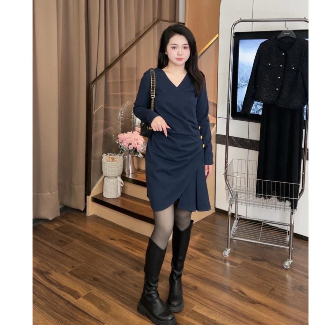 大梦微胖早春包臀裙【DM265】大码胖mm气质显瘦修身宽松女装连衣裙