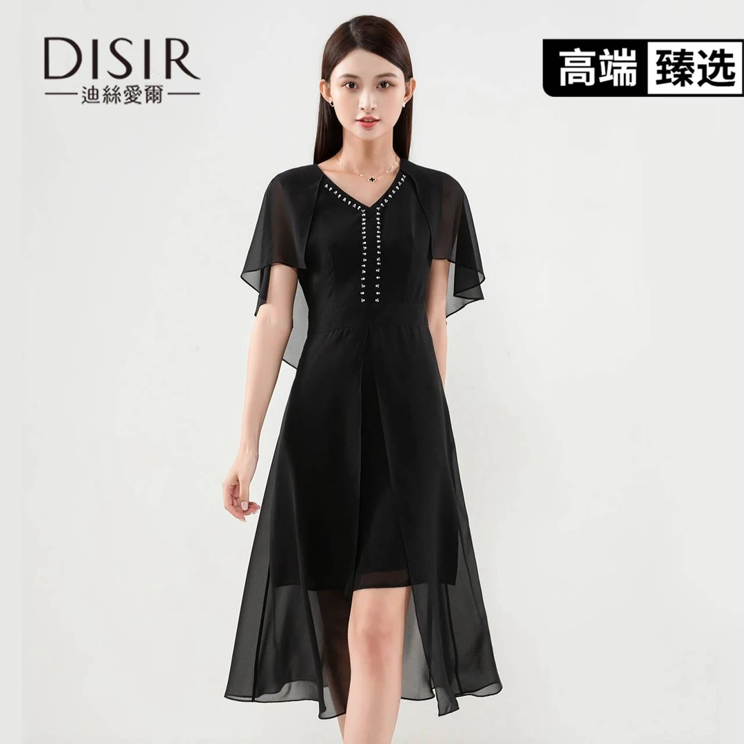 迪丝爱尔连衣裙黑色DA22Y098