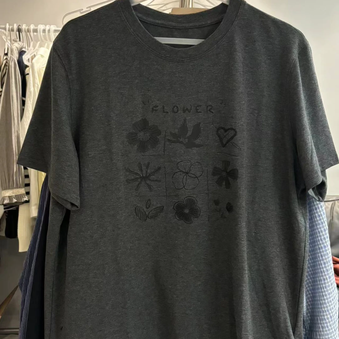 秋款正肩磨毛T恤