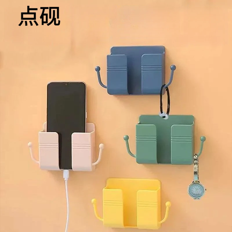 点砚空调遥控器收纳盒多功能墙壁挂床头挂壁式手机收纳置物架粘胶