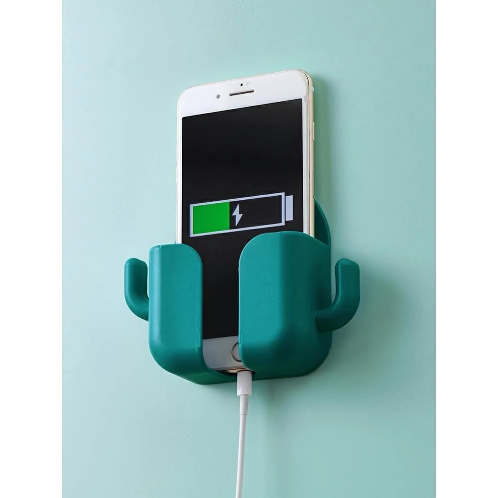 点砚壁挂式遥控器收纳盒床头手机充电置物架电视空调遥控板数据家