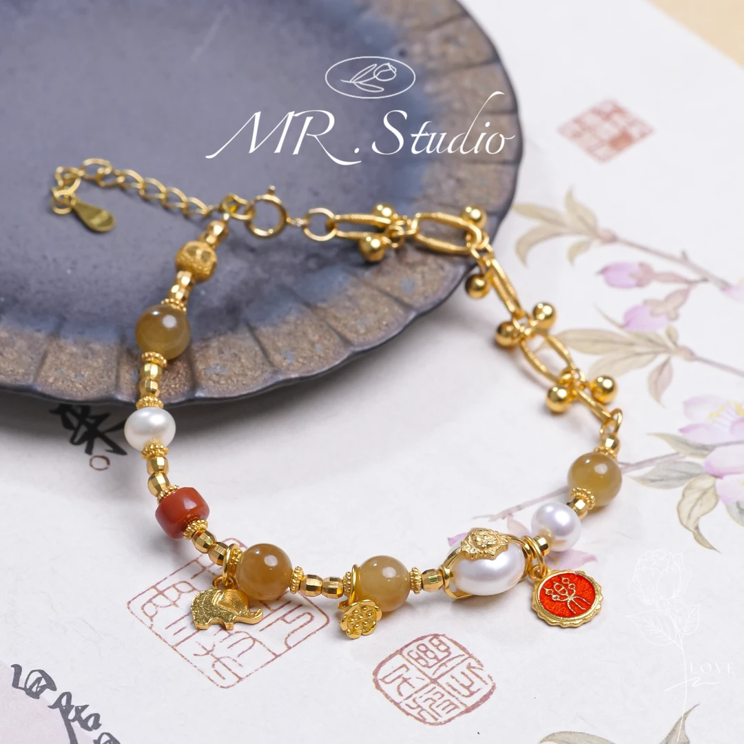 木润【糖玉】天然和田玉糖玉手链