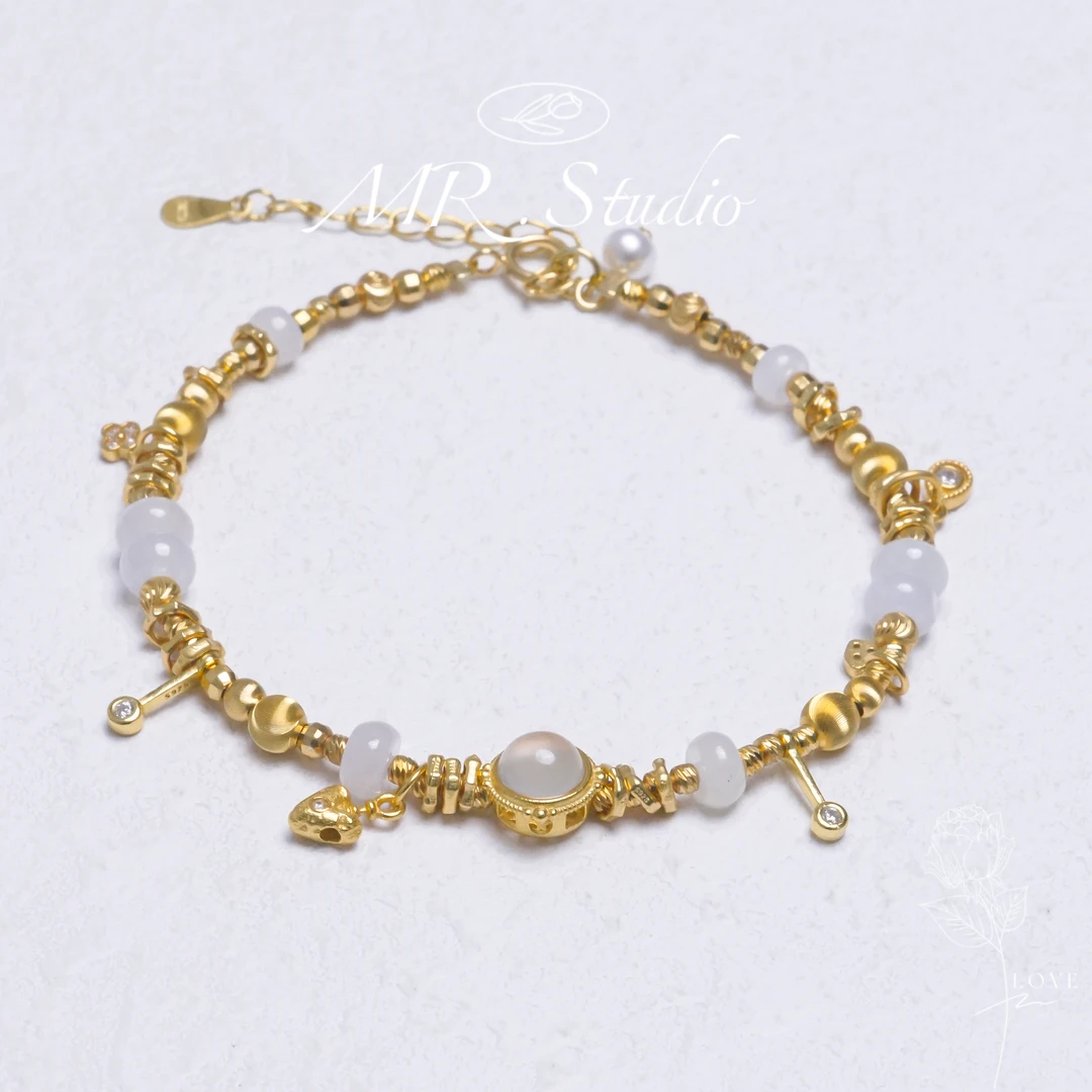 木润【白翡】S925银天然A货翡翠白翡手链