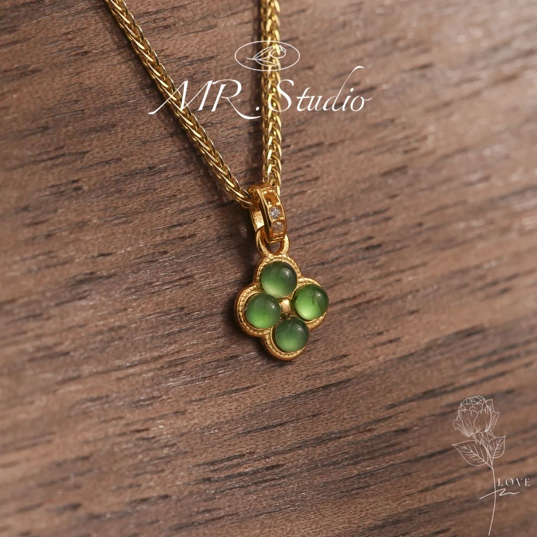 木润【翡翠】翡翠四叶草吊坠（不含链）