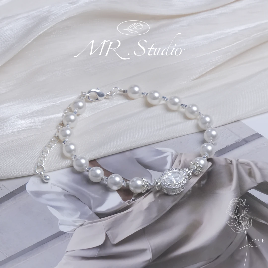 合金仿珍珠手链 木润【施家】施家珠设计款手链