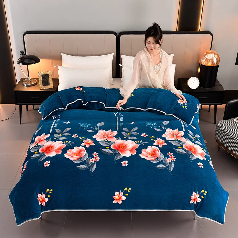 牛奶绒保暖被套被罩单件加绒加厚学生宿舍冬季单件被套无静电被套