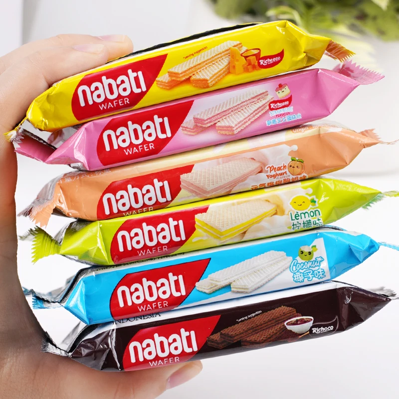 纳宝帝Richoco丽巧克威化饼干香浓巧克力味酥脆美味夹心休闲零食