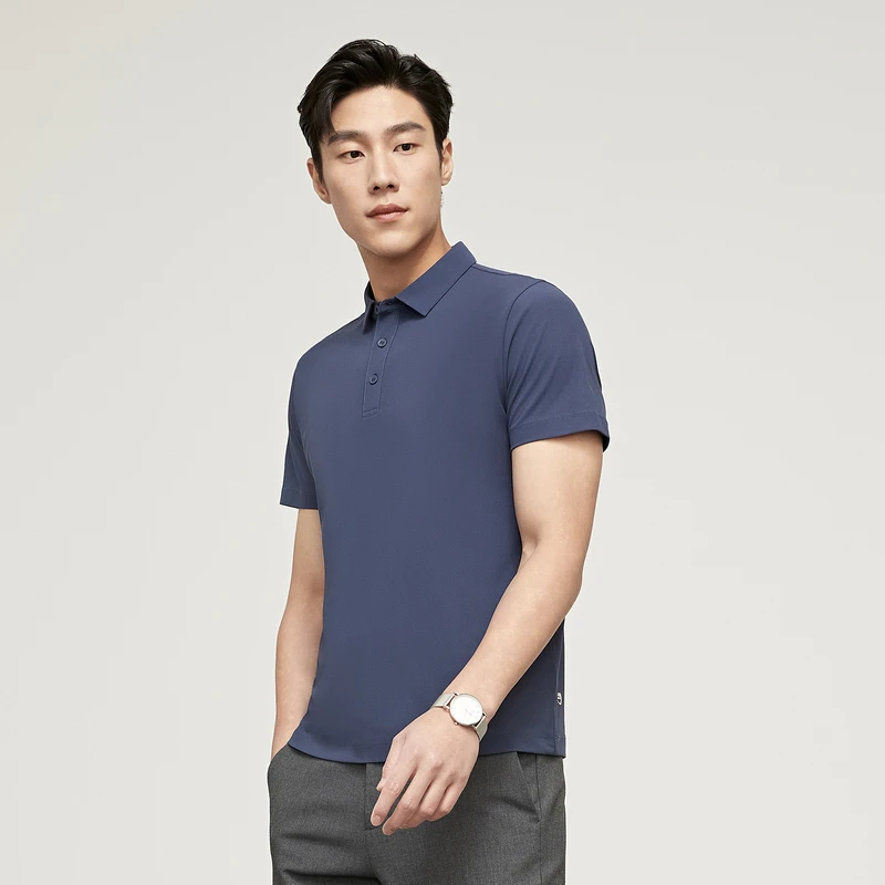 【防晒UP50+】雅戈尔夏季翻领速干领丝滑凉爽休闲男士polo衫健身