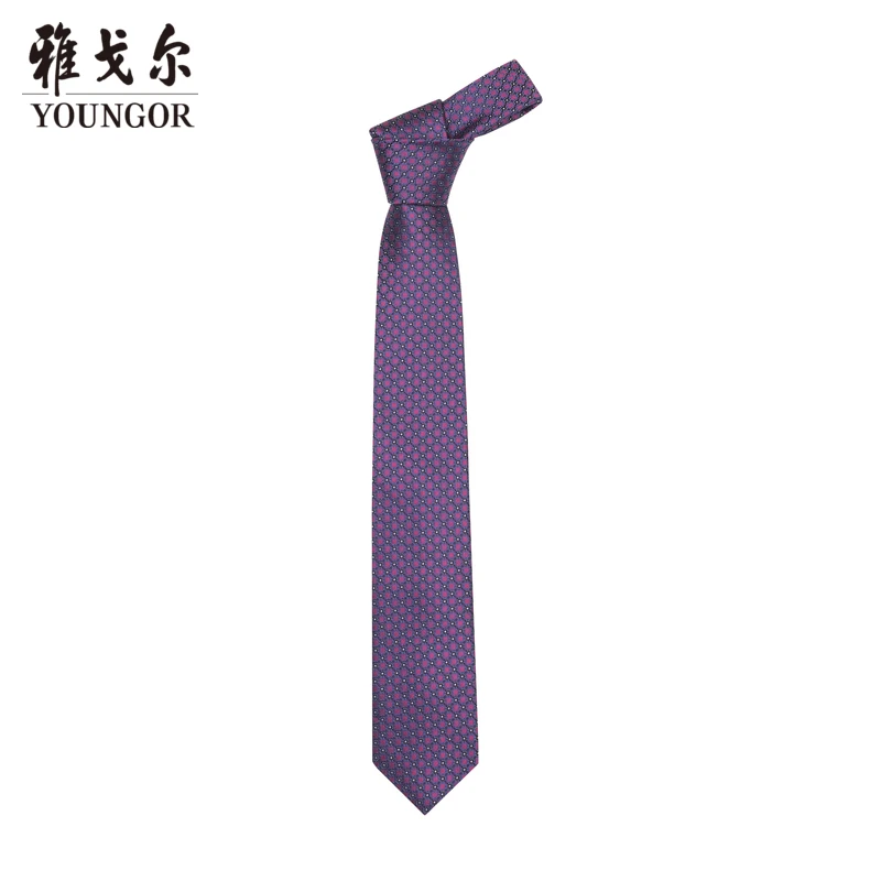 【100%桑蚕丝】雅戈尔男士百搭提花红色时尚商务休闲学生真丝领带