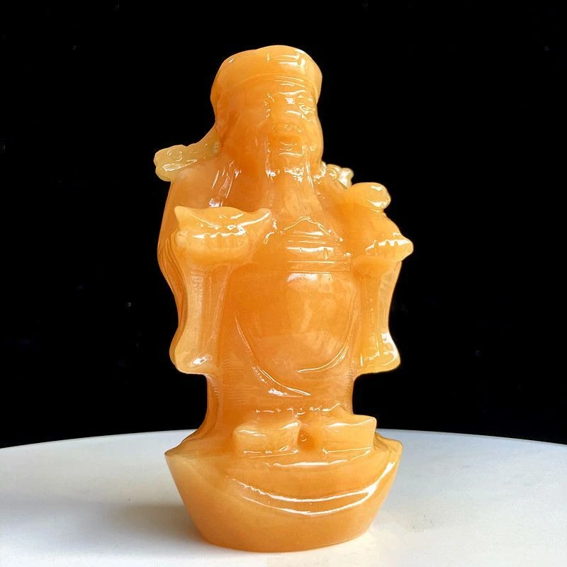 米黄玉财神爷家居饰品创意桌面摆件