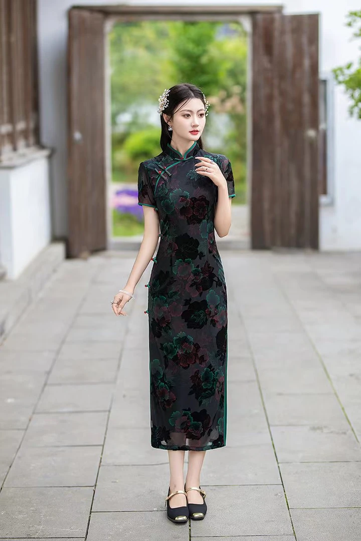 《素手画红妆》俏公主2024新款旗袍新中式旗袍夏季优雅中国风