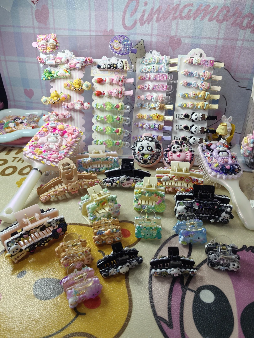 奶油胶发夹30包邮，手工默认微瑕疵，no退no换