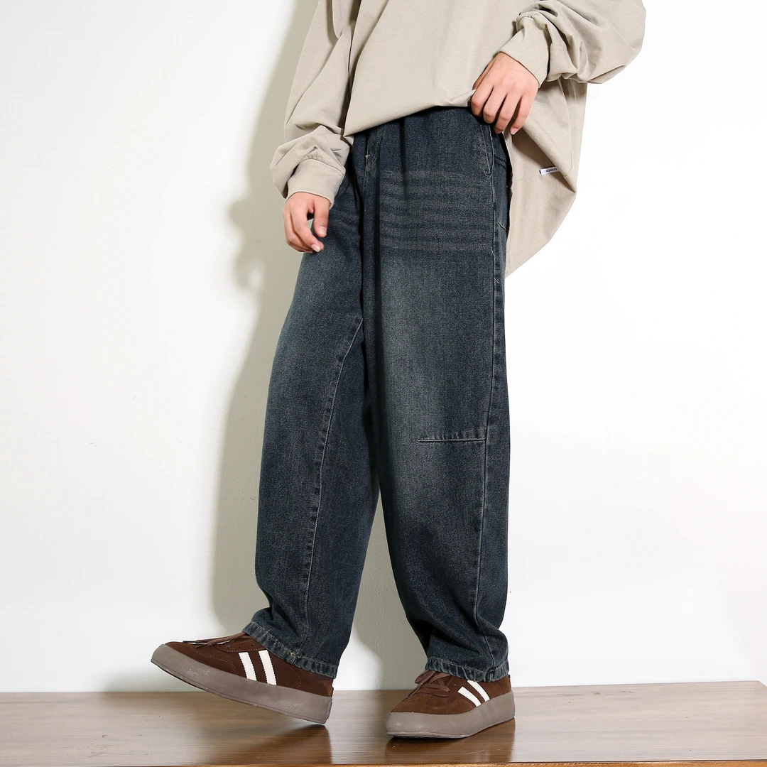 男童秋装裤子青少年牛仔裤秋2024新款裤帅气时髦潮牌A501